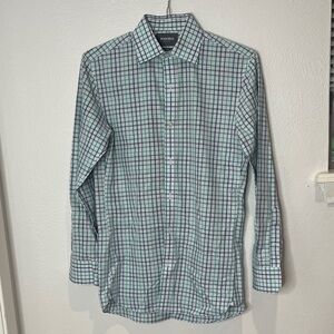 Bonobos Men's Blue and White Plaid Shirt